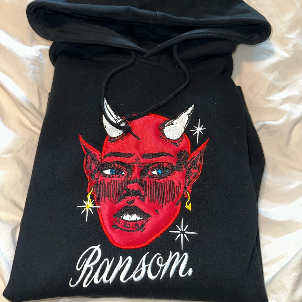 Ransom Black Hoodie with Graphic